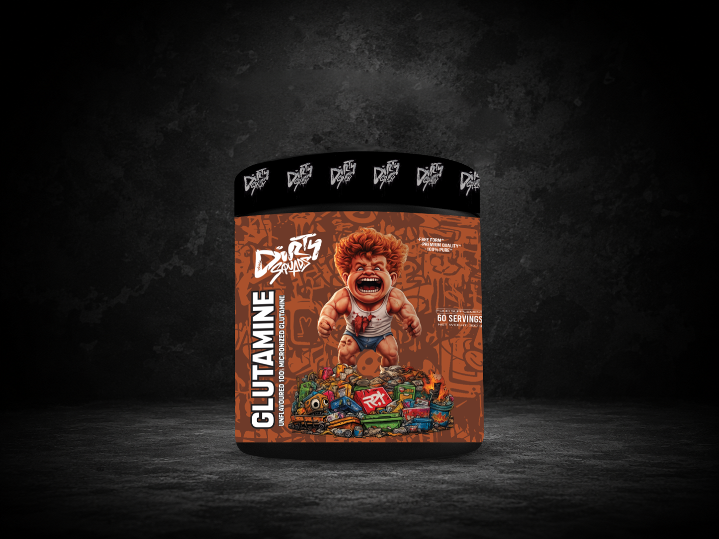 Dirty Squads L-Glutamine Pure Micronisée 300g – Récupération Musculaire & Protection Intestinale