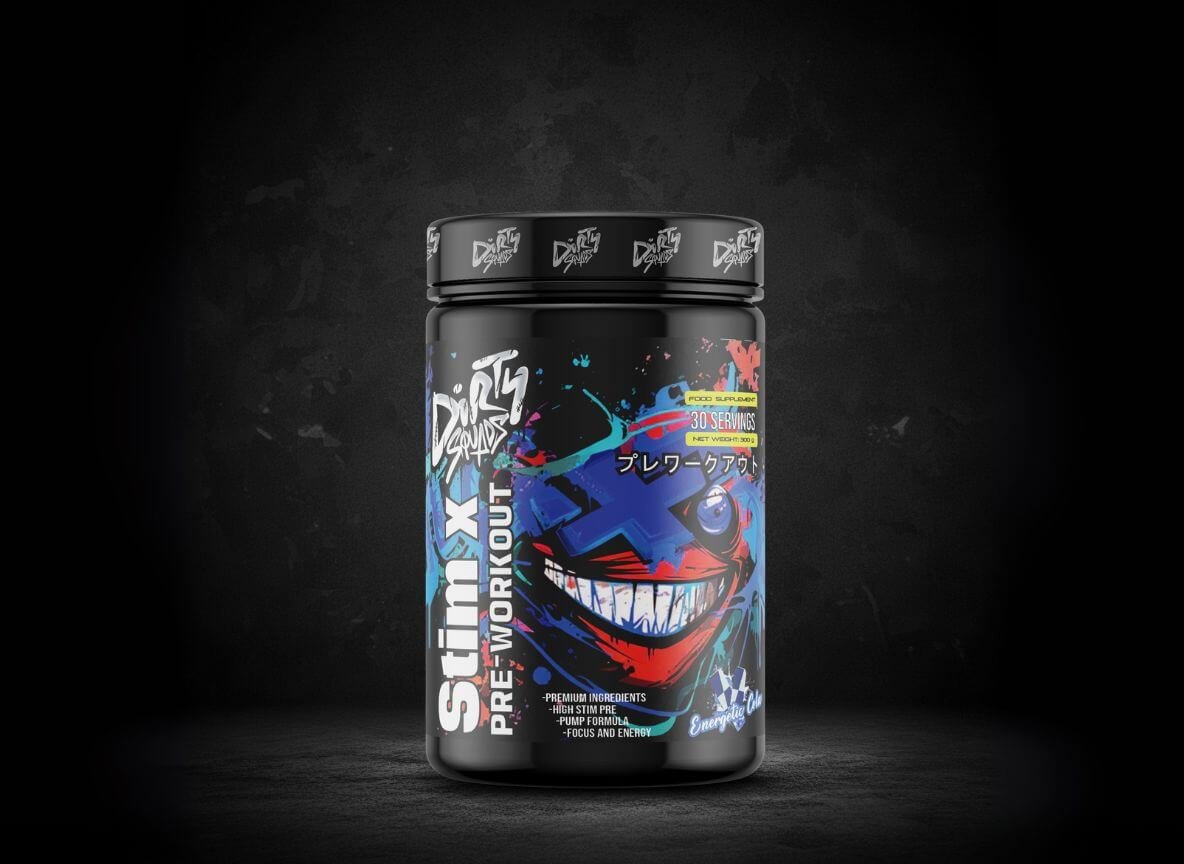 Dirty Squads StimX Pre-Workout Hardcore 300g – Énergie Explosive Focus Laser & Congestion
