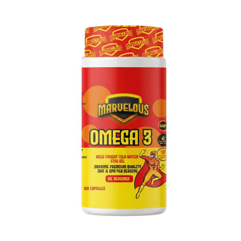 Marvelous Omega 3 Haute Concentration EPA/DHA 120 Capsules – Santé Cardiovasculaire & Anti-Inflammatoire