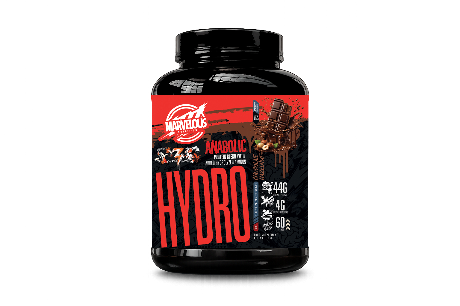 Marvelous Hydro Whey 100% Isolat Hydrolysé 2kg – Assimilation Flash Zéro Lactose