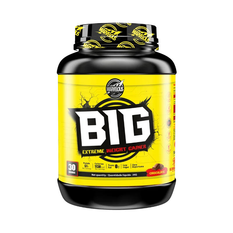 Marvelous Big Lean Mass Gainer 3kg – Prise de Muscle Sec Riche en Isolat & Flocons d'Avoine