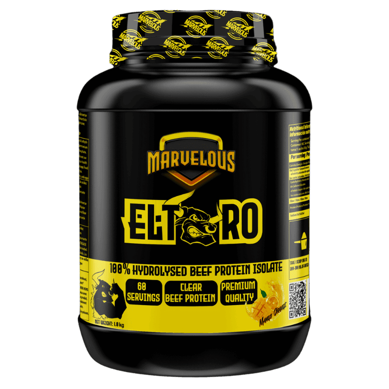 Marvelous El Toro 100% Isolat de Protéine de Bœuf Hydrolysée 1.8kg – 0 Lactose 0 Graisse