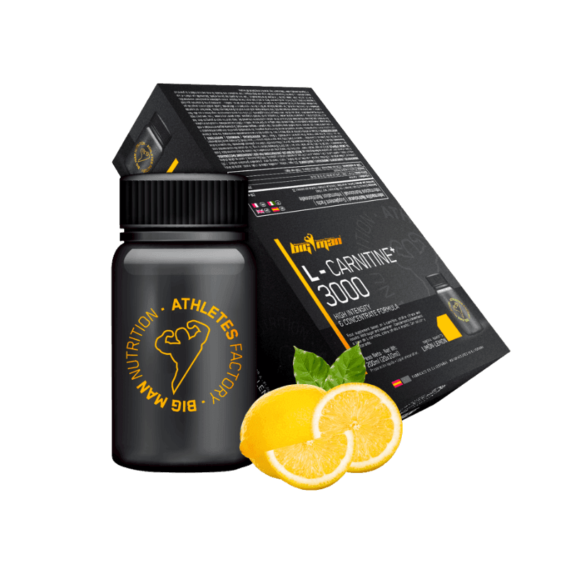 Bigman L-Carnitine 3000mg Shot Citron 20 Fiolles – Déstockage Lipidique & Énergie Immédiate