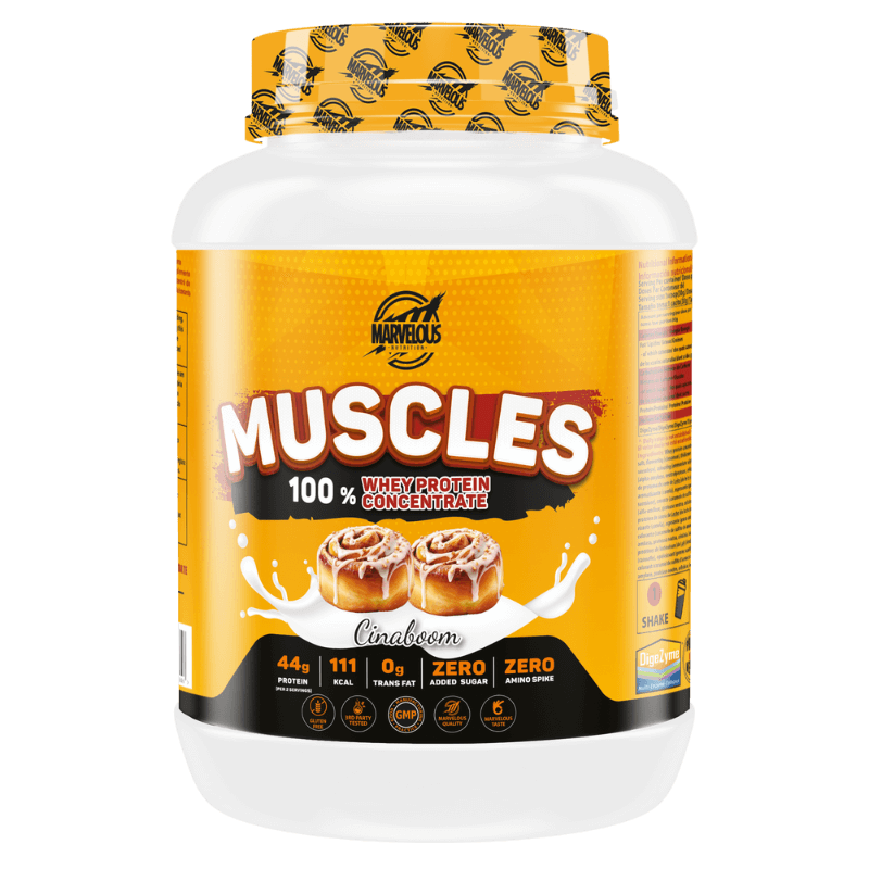 Marvelous Muscles Whey Concentrée Ultra-Filtrée 2kg – Haute Teneur en BCAA & Goût Gourmand