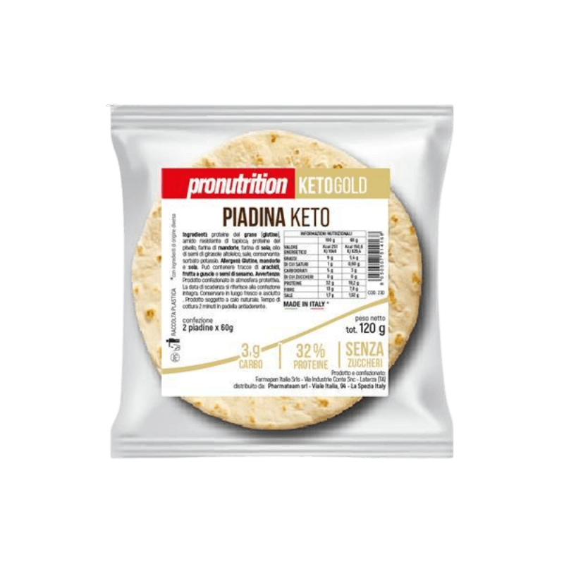 Pronutrition Piadina Keto Wrap Protéiné 120g – Pain Plat Low Carb Riche en Fibres